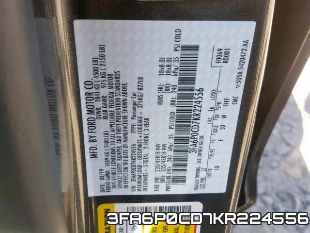3FA6P0CD7KR224556 фото 2