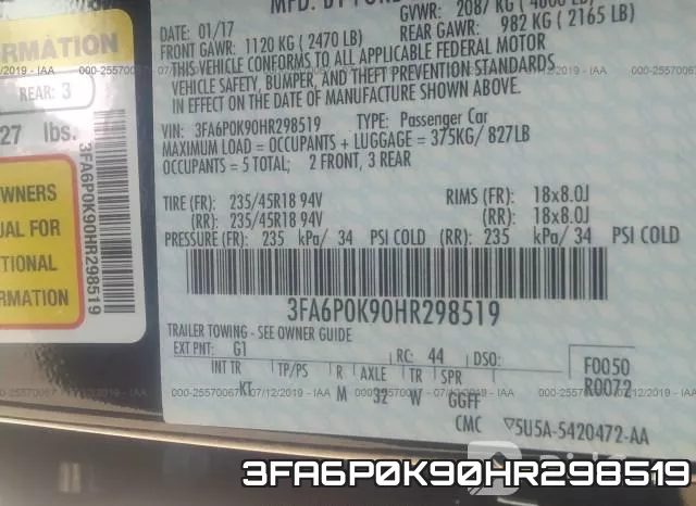 3FA6P0K90HR298519 фото 10