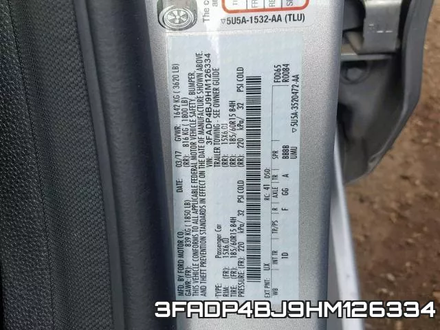 3FADP4BJ9HM126334 фото 2