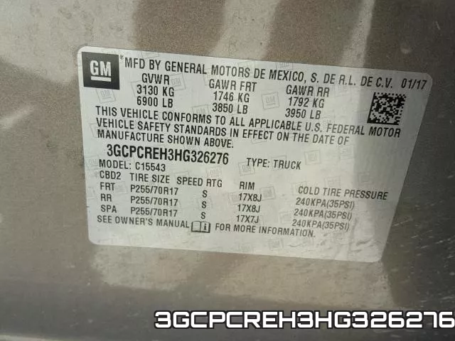 3GCPCREH3HG326276 фото 2