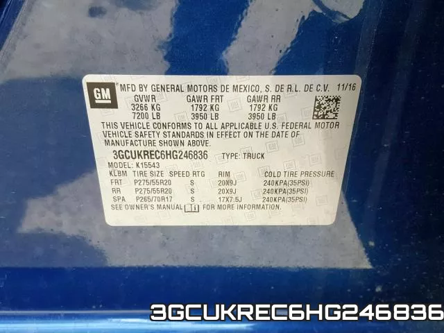 3GCUKREC6HG246836 фото 2