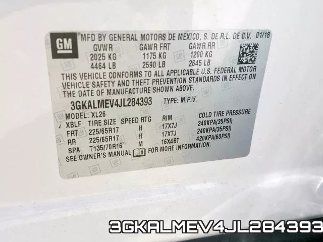 3GKALMEV4JL284393 фото 2