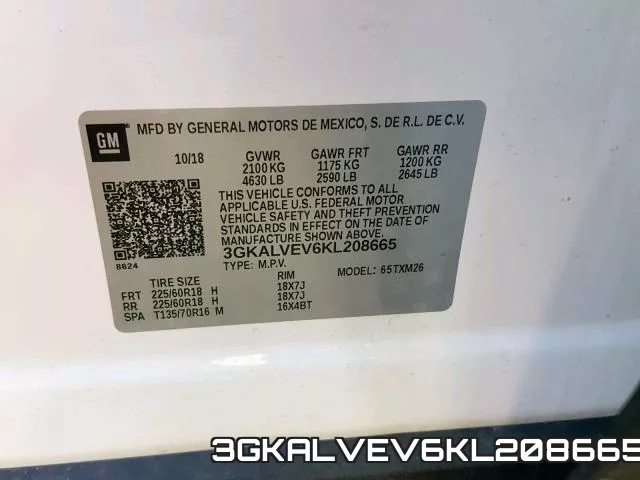 3GKALVEV6KL208665 фото 2