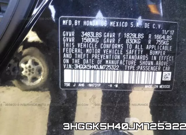 3HGGK5H40JM725322 фото 10