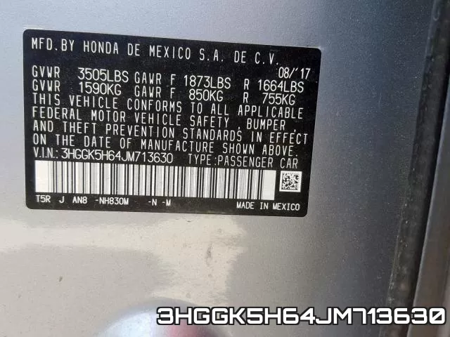 3HGGK5H64JM713630 фото 2