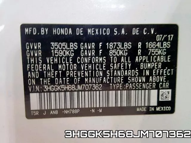 3HGGK5H68JM707362 фото 2