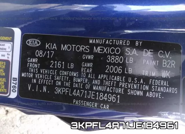 3KPFL4A71JE184961 фото 9