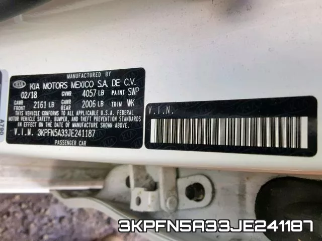 3KPFN5A33JE241187 фото 2