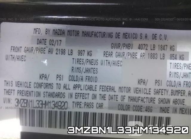 3MZBN1L33HM134920 фото 9