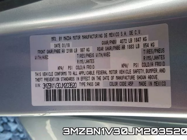3MZBN1V30JM203520 фото 2