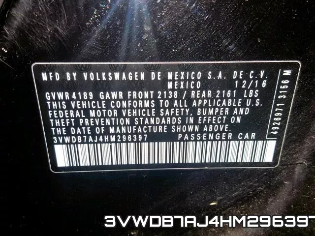 3VWDB7AJ4HM296397 фото 2