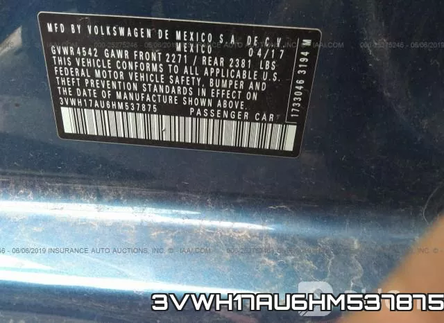 3VWH17AU6HM537875 фото 10