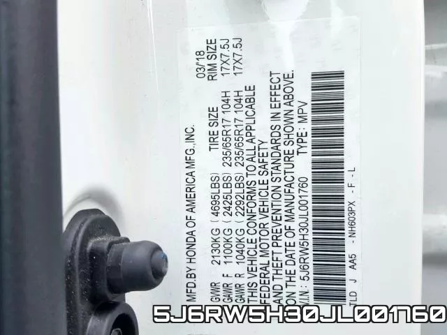 5J6RW5H30JL001760 фото 2