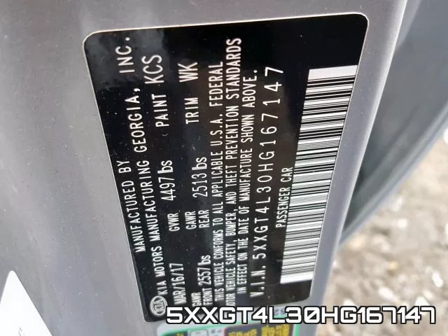 5XXGT4L30HG167147 фото 2