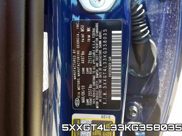 5XXGT4L33KG358035 фото 2