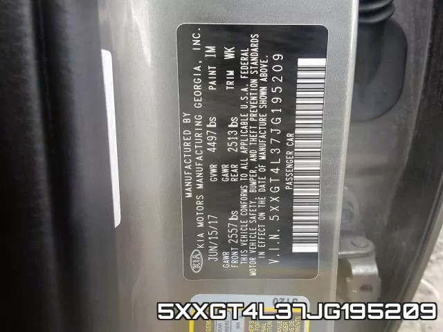 5XXGT4L37JG195209 фото 2