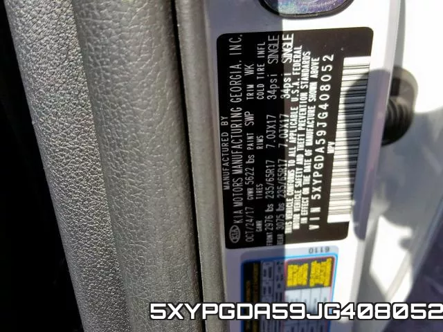 5XYPGDA59JG408052 фото 2