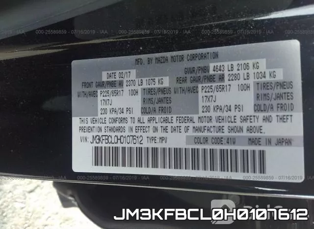 JM3KFBCL0H0107612 фото 10