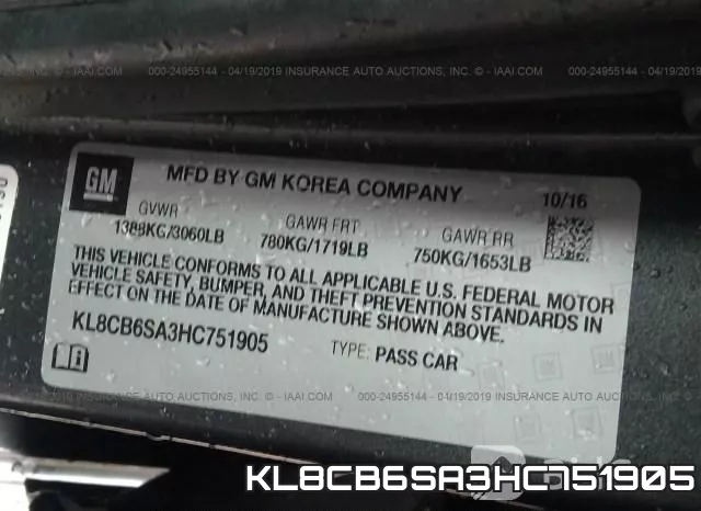 KL8CB6SA3HC751905 фото 10