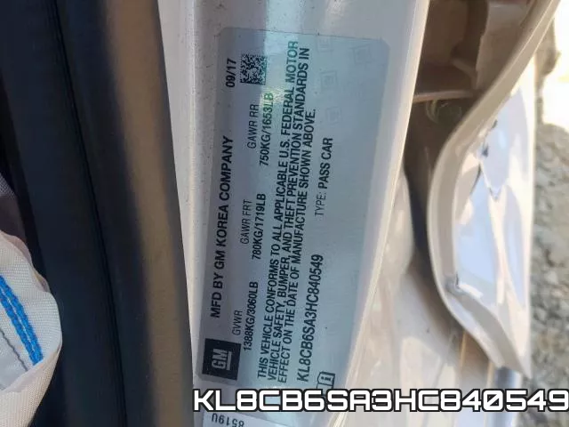 KL8CB6SA3HC840549 фото 2