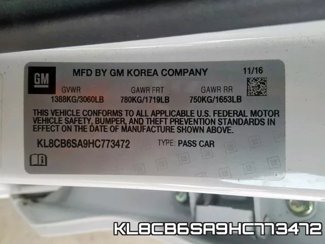 KL8CB6SA9HC773472 фото 2