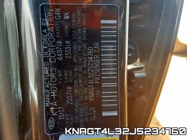 KNAGT4L32J5234760 фото 2