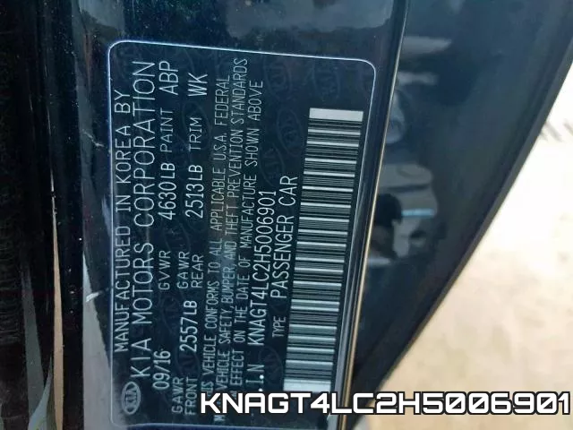 KNAGT4LC2H5006901 фото 2