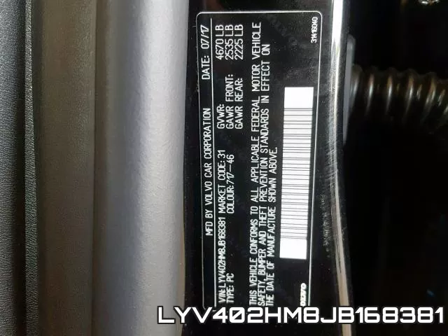 LYV402HM8JB168381 фото 2
