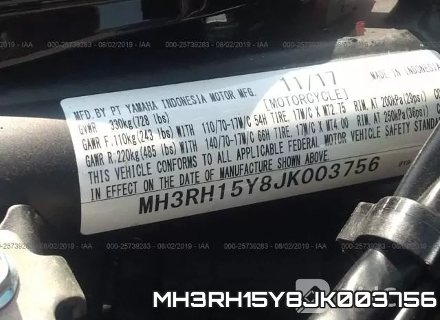 MH3RH15Y8JK003756 фото 2