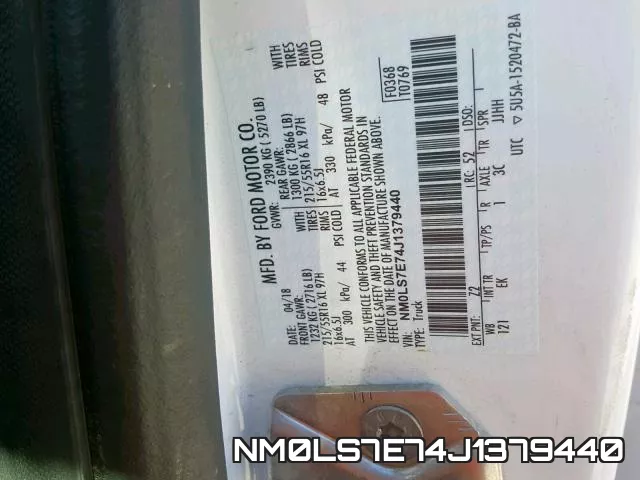 NM0LS7E74J1379440 фото 2