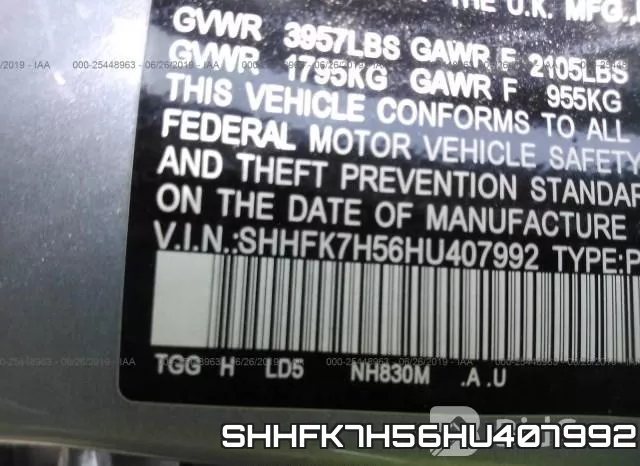 SHHFK7H56HU407992 фото 10