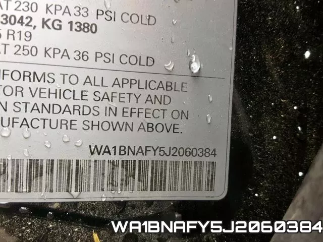 WA1BNAFY5J2060384 фото 2