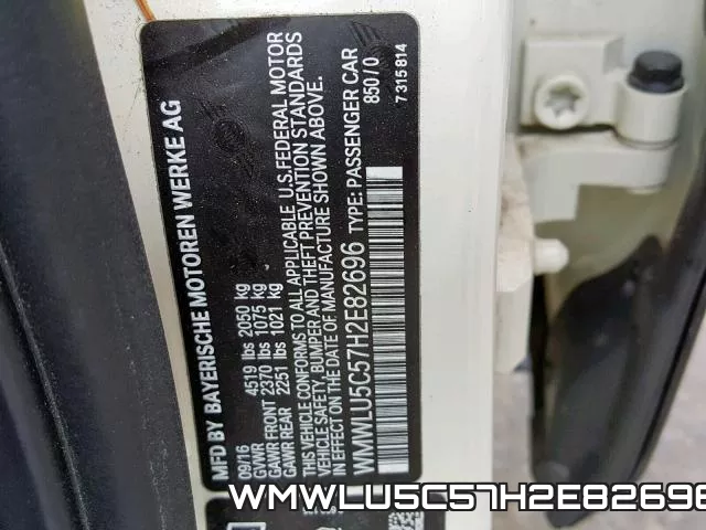 WMWLU5C57H2E82696 фото 2