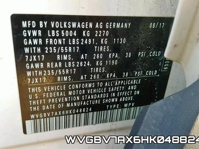 WVGBV7AX6HK048824 фото 2