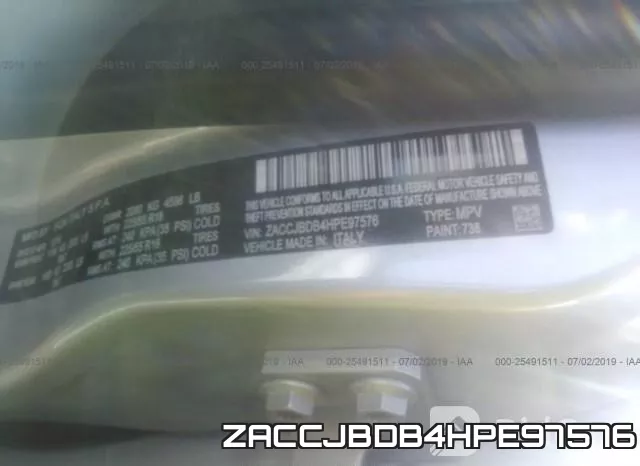 ZACCJBDB4HPE97576 фото 9