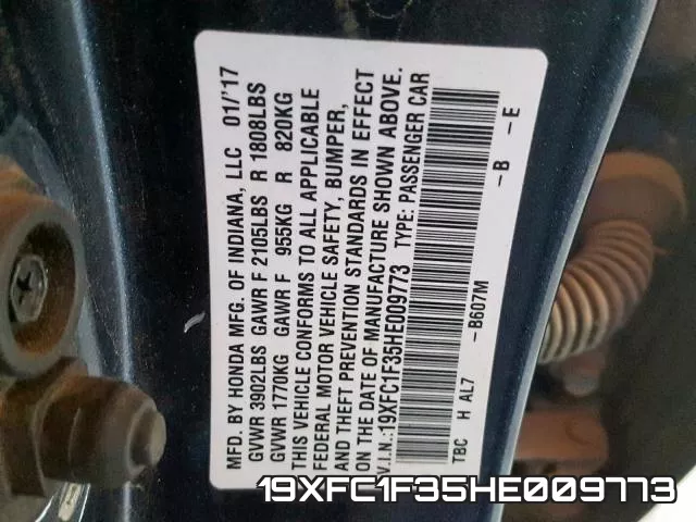 19XFC1F35HE009773 фото 2