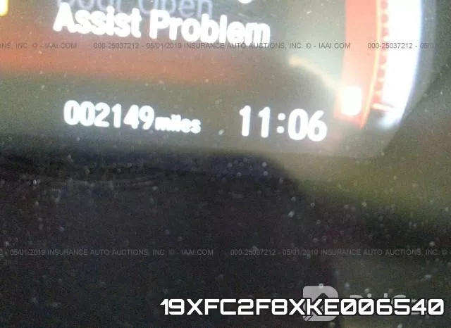 19XFC2F8XKE006540 фото 8