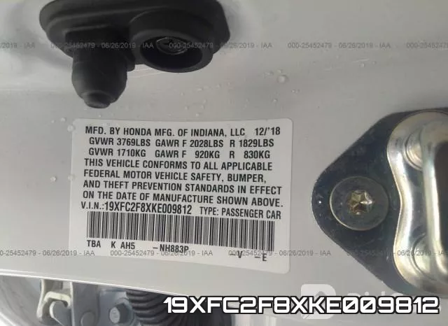 19XFC2F8XKE009812 фото 9