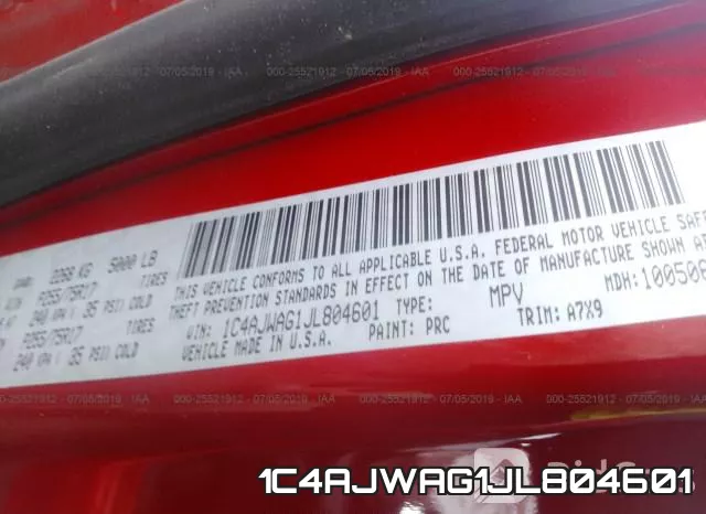 1C4AJWAG1JL804601 фото 10