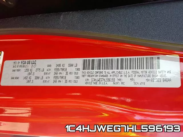 1C4HJWEG7HL596193 фото 2