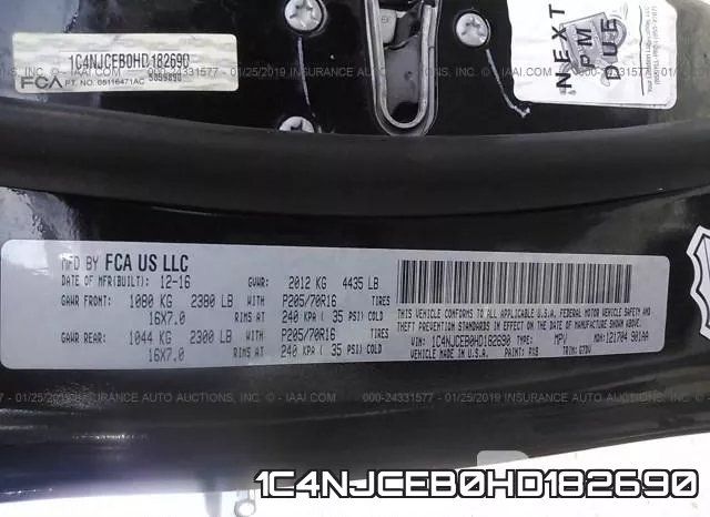 1C4NJCEB0HD182690 фото 10