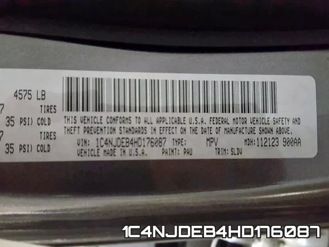 1C4NJDEB4HD176087 фото 2