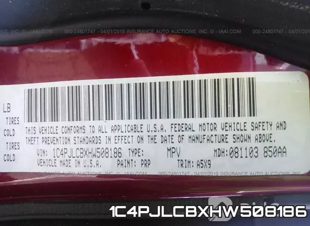 1C4PJLCBXHW508186 фото 10