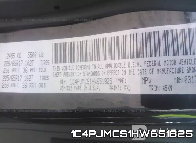 1C4PJMCS1HW651825 фото 10