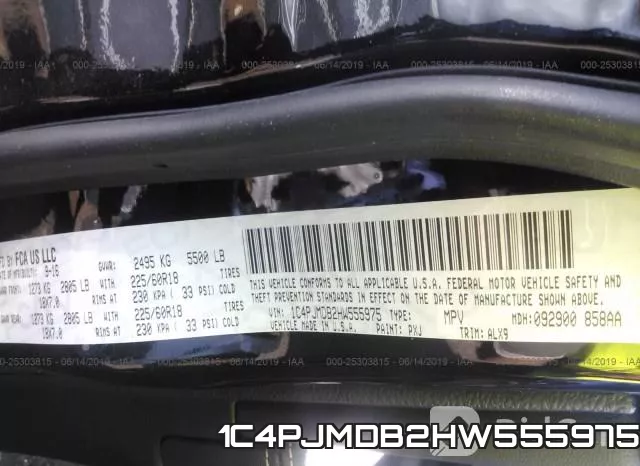 1C4PJMDB2HW555975 фото 10