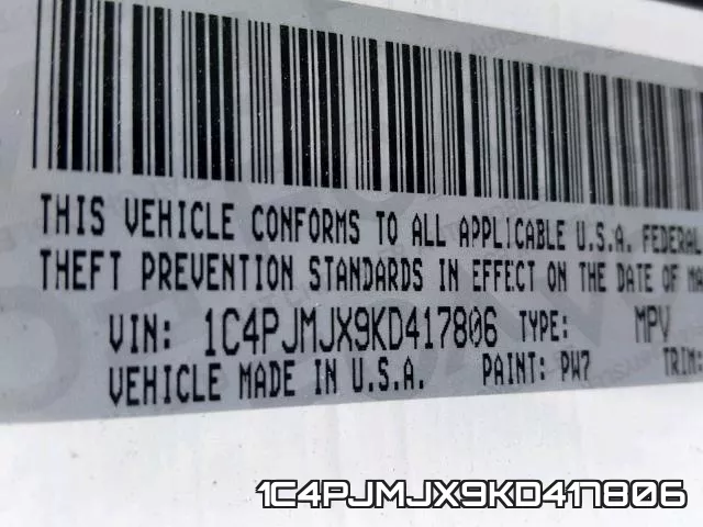 1C4PJMJX9KD417806 фото 2