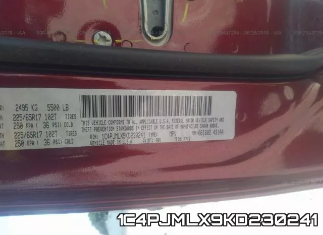1C4PJMLX9KD230241 фото 10