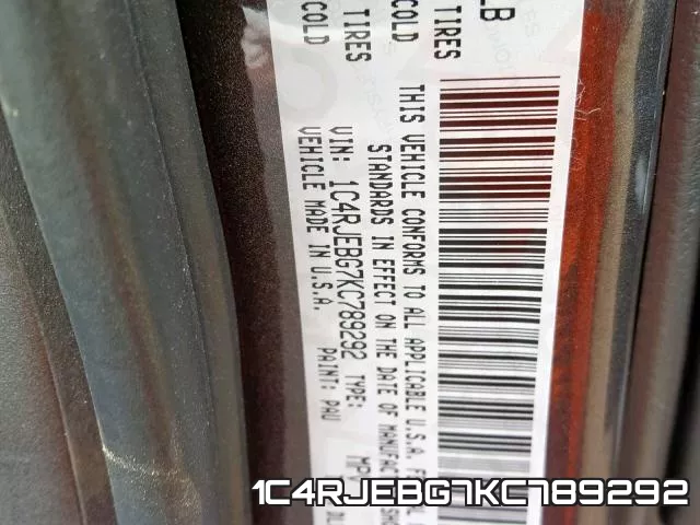 1C4RJEBG7KC789292 фото 2