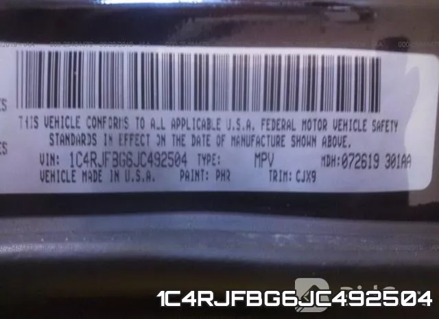 1C4RJFBG6JC492504 фото 10