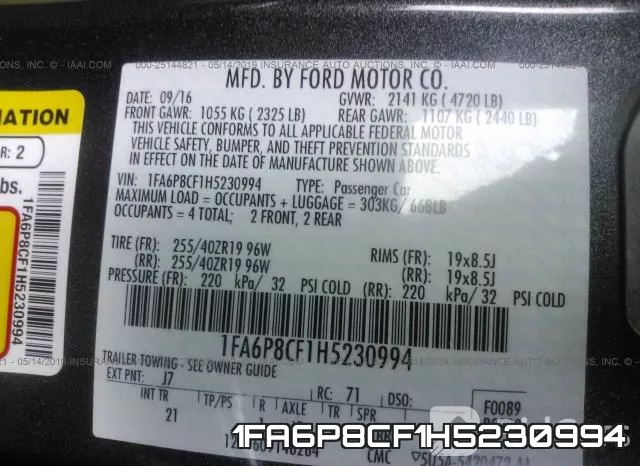 1FA6P8CF1H5230994 фото 10